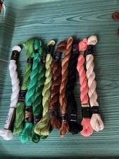 Perlgarn glänzend Stickgarn  100% BW Konvolut verschiedene Sorten