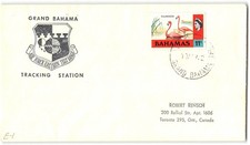 Bahamas #322 Bahamian Tracking Station cachet on cover to Toronto Canada, 1972