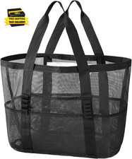 Mesh Beach Bag, Large Beach Tote Bags for Women Foldable Mesh Swimming Pool Bag