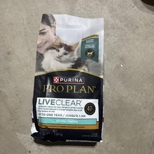 Purina Pro Plan LiveClear Dry Cat Food for Kittens 3.2 Pound Pack of 1