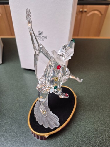Vintage SWAROVSKI Masquerade Pierrot Figurine ANNUAL EDITION 1999 W Plaque & Box - Picture 8 of 9