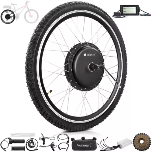 Waterproof Electric Bicycle Conversion Kit 27.5" LCD 48V Motor Rear Wheel EBike