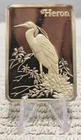 Vintage Heron Ardeidae Bird 1 Troy Oz. .999 Silver Bar - 24kt EGP