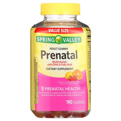 Spring Valley Prenatal Multivitamin Gummies with DHA and Folic Acid