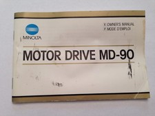Minolta Motor Drive MD-90 Instruction Manual Guide in English and French