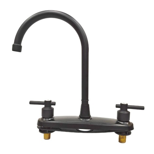 Bar Basin Sink Faucet Double Handle Hot Cold Tap Outdoor For RV Kitchen Bathroom - Picture 4 of 20