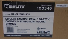 Maxlite MPULSE MP-CP28UC-50B 100546 Canopy Fixture 28W 120/277V 5000K Bronze LED