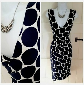 phase eight navy polka dot dress