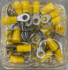 BM 00325, Insulated Ring Lug,4-6mm2/12-10 AWG,M5/#10 Stud, Yellow, 50 Pc's PKT