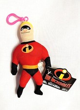 NWT- THE INCREDIBLES-MR. INCREDIBLE - PLUSH CLIP ON - 6 1/4" PARTY SUPPLIES