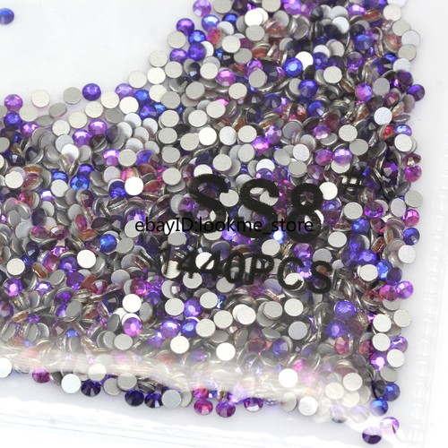 1440pc 2.5mm (ss8) Crystal Glass Rhinestones Flatback Gems Nail Art Crafts Decor - Picture 77 of 81