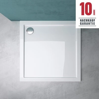 MAI & MAI Quadratische Duschwanne 90x90 100x100 Duschtasse Acrylwanne mit Höhe: 4cm Faro01