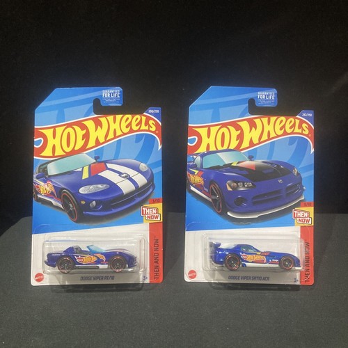 Hot Wheels Dodge Viper SRT10 ACR Blue #242 - 2022 Then and Now - Lot Of 2