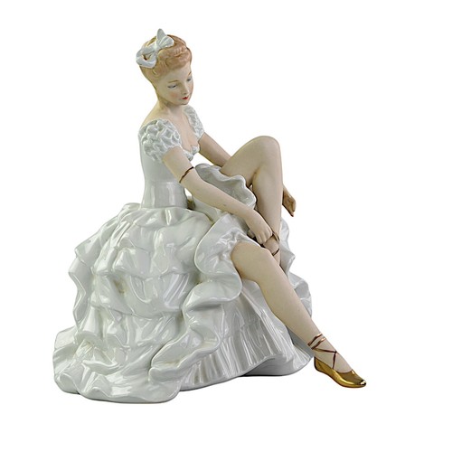 Estatuilla Wallendorf, bailarina sentada, grande - Imagen 2 de 7