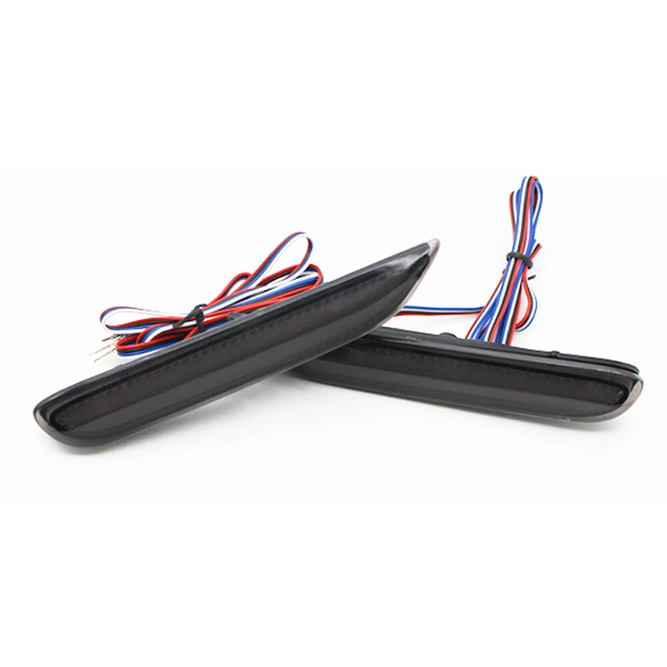 Luces antiniebla LED de parachoques trasero con lente ahumada señal secuencial para Infiniti Q50 Nissan Foto 2 de 4