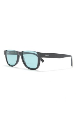 ?LANVIN Lloyd LNV601s Unisex Half Frame Sunglasses Black 