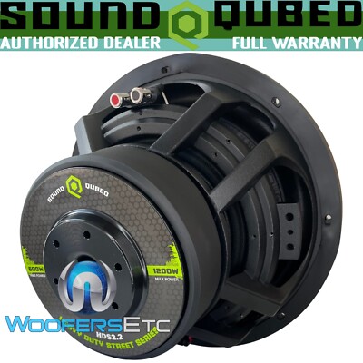 SOUNDQUBED HDS2.212-D2 12'' 1200W SUB DUAL 2-OHM CAR AUDIO SUBWOOFER BASS SPEAKER