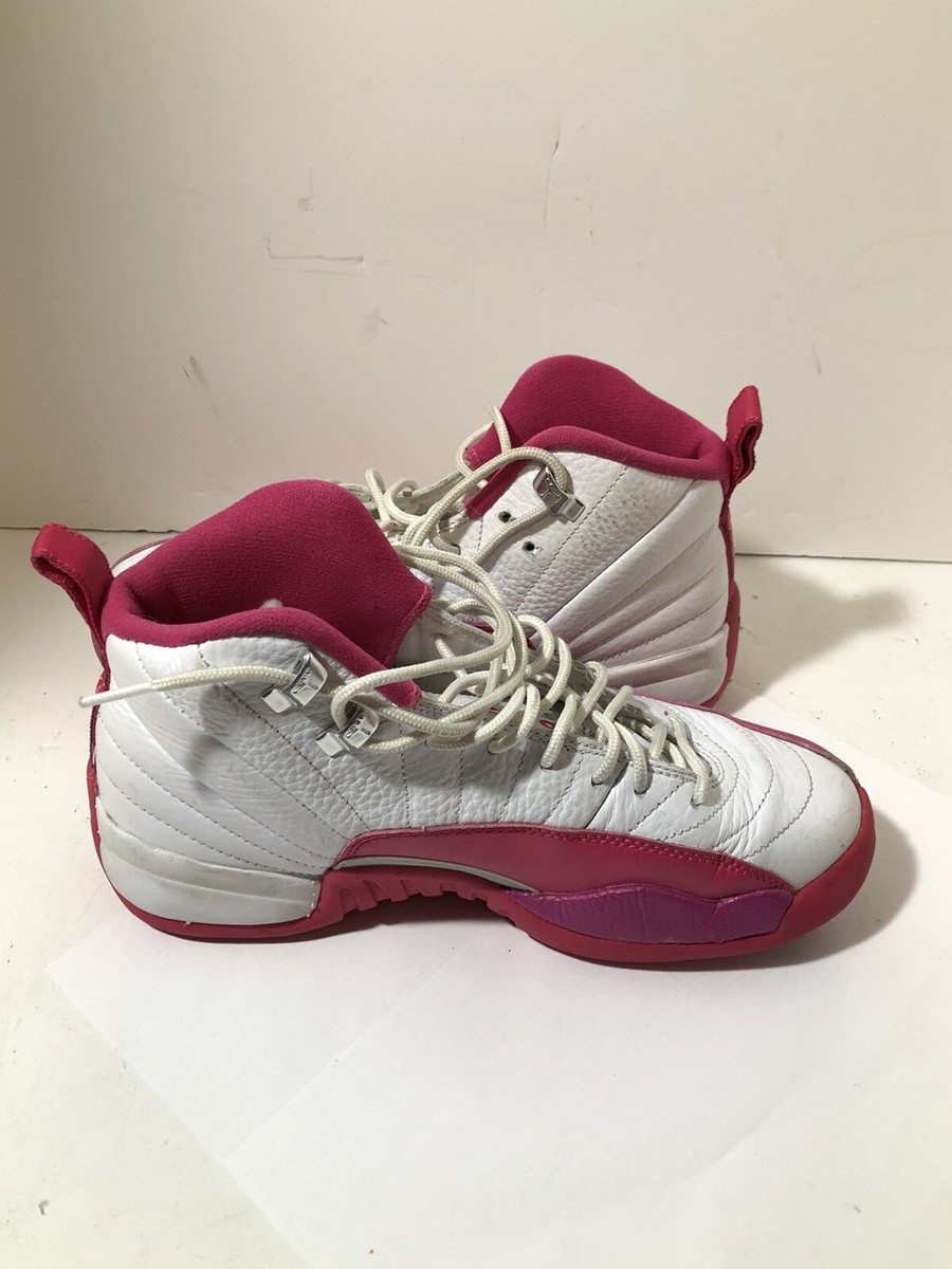 Nike Air Jordan 12 Retro GG Size 6Y Vivid Pink White Silver Nike Air Jordan 12 Retro GG Size 6Y Vivid Pink White Silver
