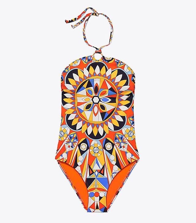 NWT $228 Sz XL Tory Burch Kaleidoscope Sweet Tangerine One