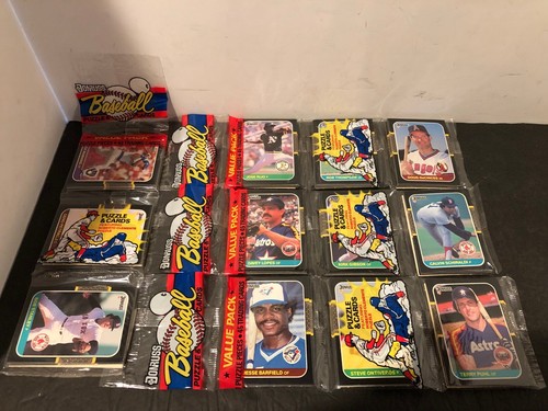 (4) 1987 Donruss Unopened Rack Pack Lot #4