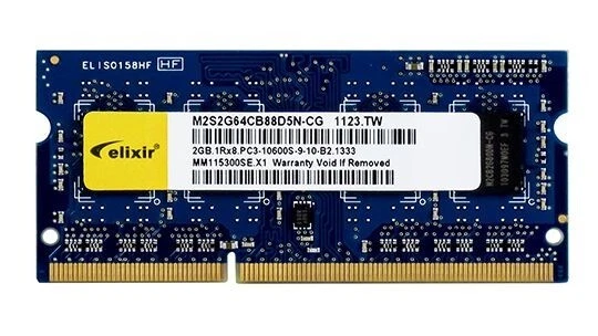 Elixir DDR3 SDRAM 2 GB Capacity per Module Memory (RAM) for sale