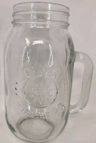 24 Unzen Country Trinkglas Einmachglas mit Griff Stern Klarglas Groß - Bild 2 von 8