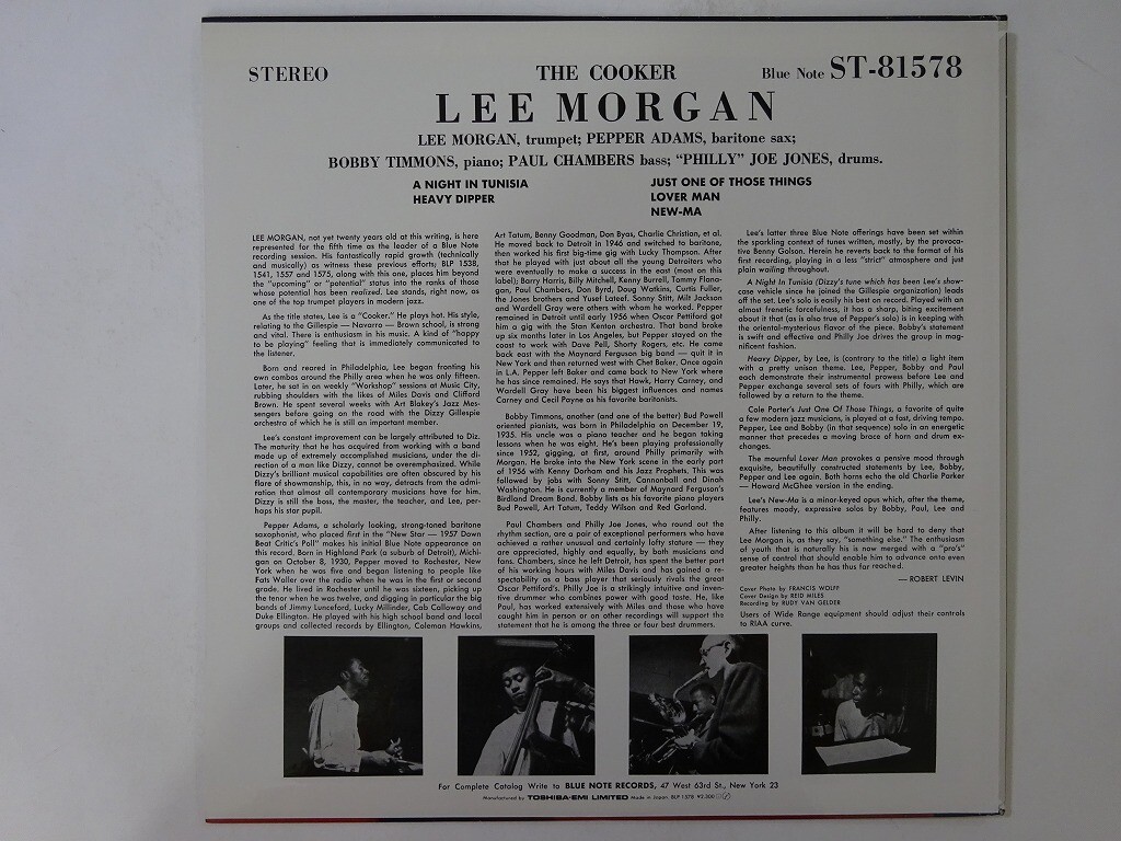 Lee Morgan The Cooker Blue Note BLP 1578 Japan VINYL LP | eBay