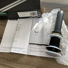 PURELUX Vessel Sink Drain Stopper Without Overflow Matte Black /az