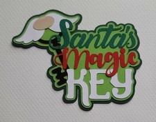 Santa's Magic Key Title. Scrapbook, Card Making Paper Piecing