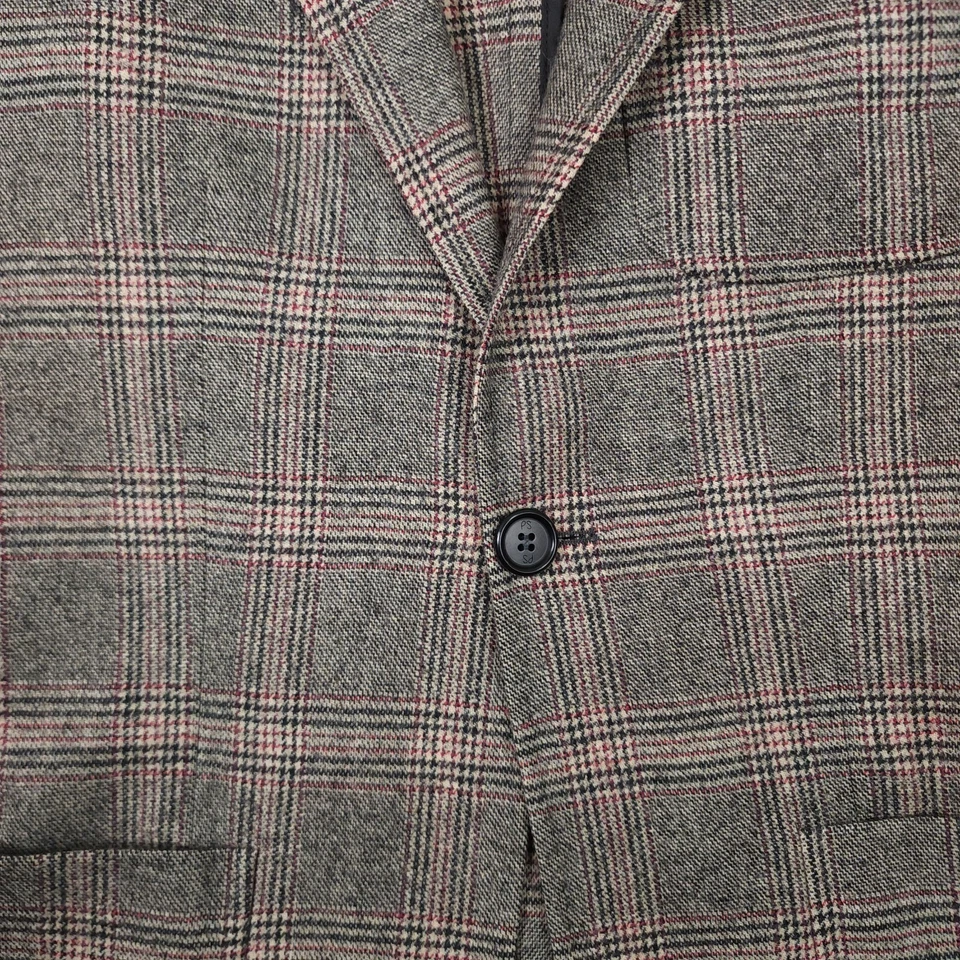 Paul Smith Jacket Mens 36 Plaid Wool Blend Sport Coat Blazer Single Button - Image 3 of 4