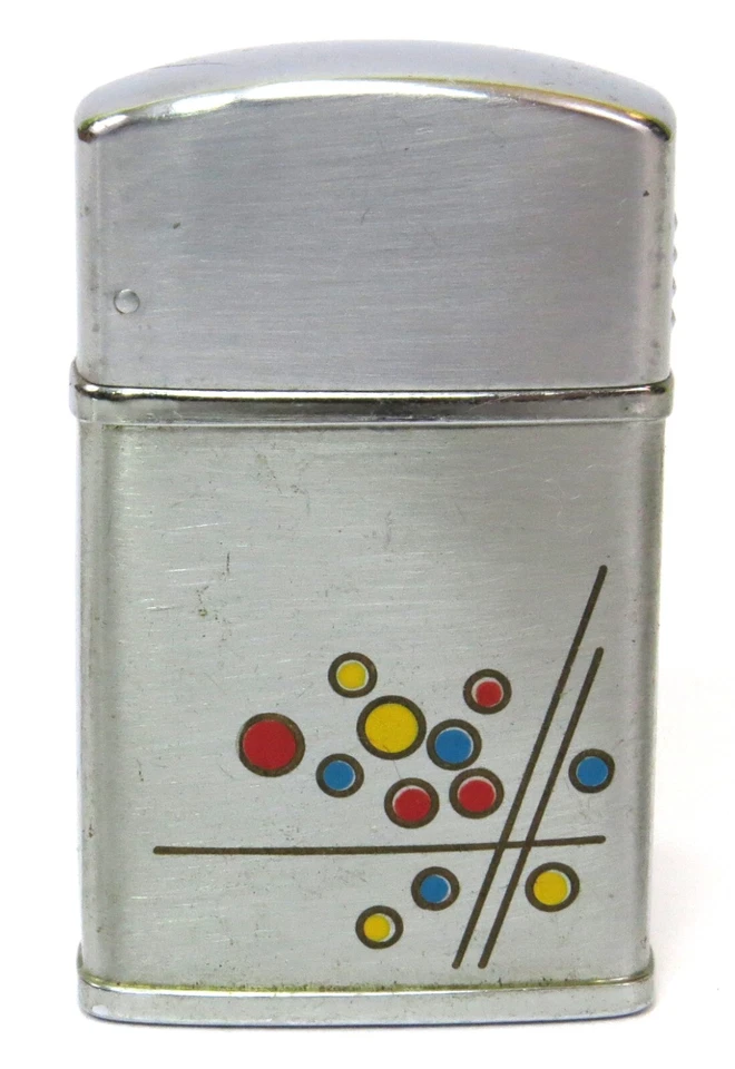 Encendedor de cigarrillos Fisher Sport Japón abstracto colorido vintage pequeño Foto 4 de 4