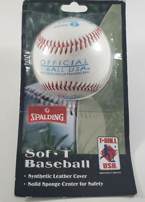 Spalding Level 1 Official T-Ball Baseball Sof-T Indoor/Outdoor Spalding 15450