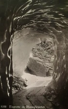 Rhone Glacier Switzerland RPPC Postcard Early 1900s Rare Ice Grotto Cave 