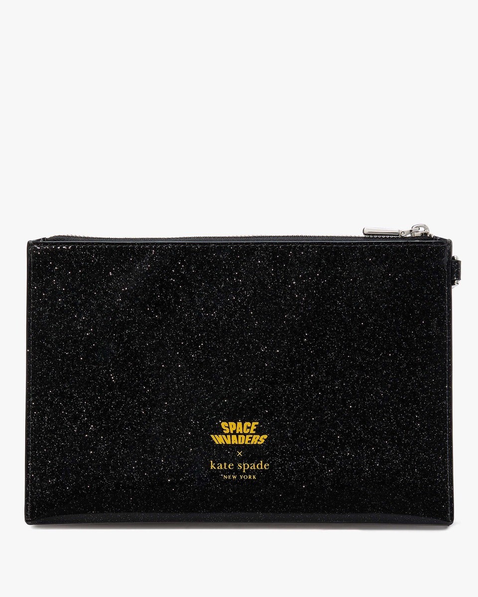 ポーチ Kate Spade KI754 (space invaders) muit(001) glitter patent Space Invaders X Kate Spade Glitter Patent New York Wristlet