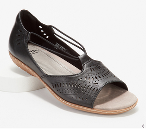 earth perforated sandals