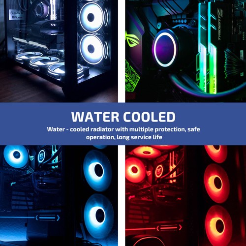 Water Cooler Tank Cpu Cooling Heat Exchanger Radiator Set for System - Afbeelding 10 van 12