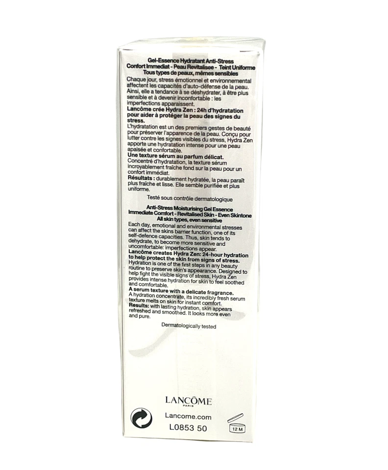 Lancome Hydra Zen антистресс увлажняющий гель эссенция 30 мл/1fl.oz новый запечатанный - Изображение 2 из 2