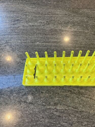 Snap On ka383frvz 3/8 sae post 3 row socket tray hi viz yellow - Picture 5 of 6