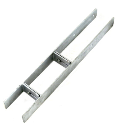 H-Anker verstellbar 600x60x5 mm für Pfosten von 90-140 mm Pfostenanker verzinkt