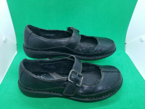 B.O.C Born Concept BC3643 Black Red Leather Mary Jane Flat Shoes Size 7.5M - Picture 3 of 12