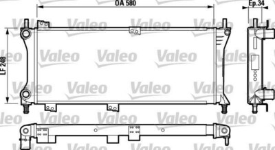 RADIATORE, RAFFREDDAMENTO MOTORE 810851 Valeo Renault EUR 91,00 - IT
