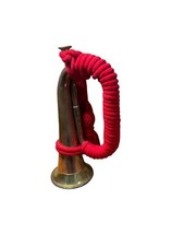 Vintage Brass Bugle branded INDIA With Red Tassel