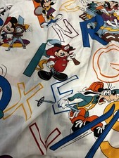 Vintage crib sheets/toddler sheets Disney and Warner Brothers Mickey Daffy Duck