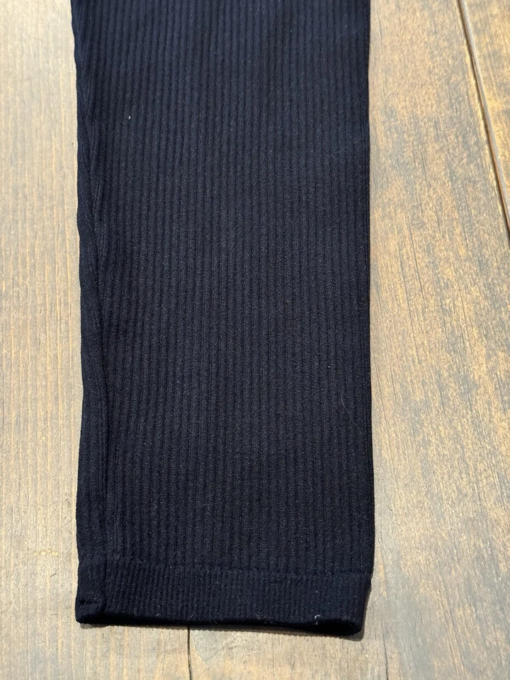 Leggings de entrenamiento Refuge Athletics para mujer negros cintura elástica acanalados negros L Foto 3 de 4