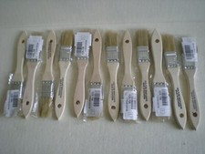  Lot Of 12  1" Chip Paint Brushes,Great utility brushes, Wooden handle