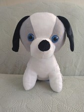 Puppy Dog Plush 11" Gray White Blue Eyes w/ Ear Tag 2022 A A Global