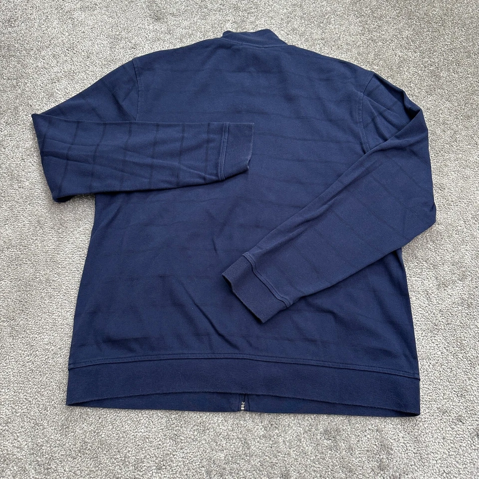 Sudadera Alfani Calce Ajustado Cremallera Completa Hombres Grande Azul Marino Cuello Simulado Informal Exterior Foto 2 de 4