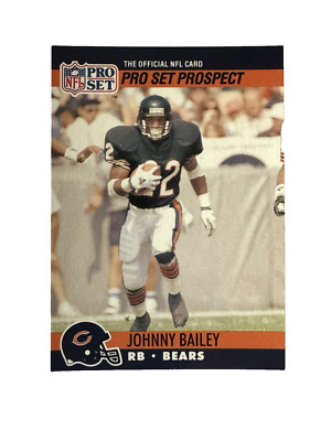 Johnny Bailey 743 Bears 1990 Pro Set NFL Football Trading Card VTG Running Back