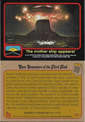 2013 Topps 75th Anniversary #71 Close Encounters Of The Third Kind 1978