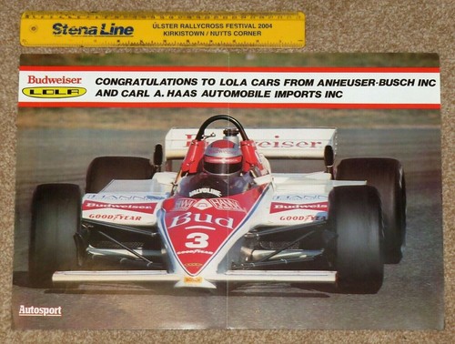 Original 1983 INDYCAR POSTER - MARIO ANDRETTI - LOLA T700 - Bild 2 von 3